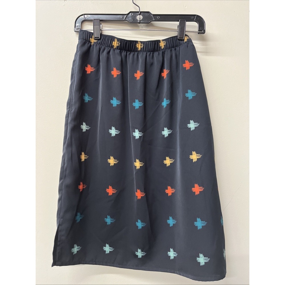 Pendleton Skirt Women's Medium Dark Blue Geometric Knee Length Office